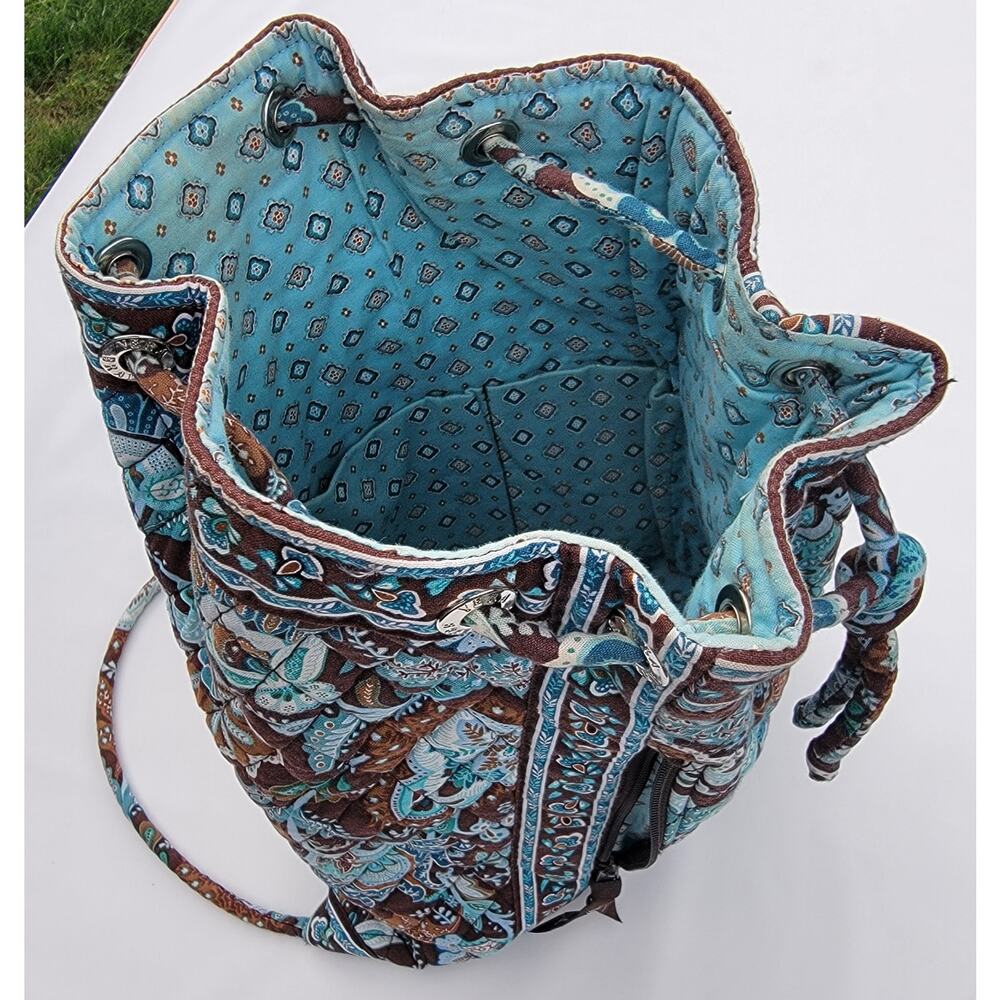 Java Blue Backpack Vera Bradley Drawstring Backpa… - image 6